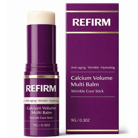 Barebutt Refirm Calcium Multi Balm Stick texture close-up for smooth, non-greasy application.