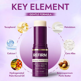 Barebutt Refirm Calcium Multi Balm Stick features a twist-up design for mess-free use.