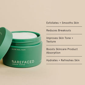 Barefaced Glow Peel Bottle with pour spout for easy dosing.