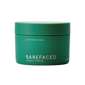 Barefaced Glow Peel Pad in application for smoother skin texture.