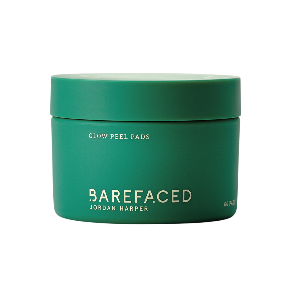 Barefaced Glow Peel Pad in application for smoother skin texture.