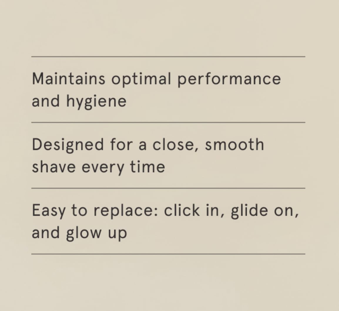Barefaced guardless design enabling a close, precise at-home dermaplaning shave.