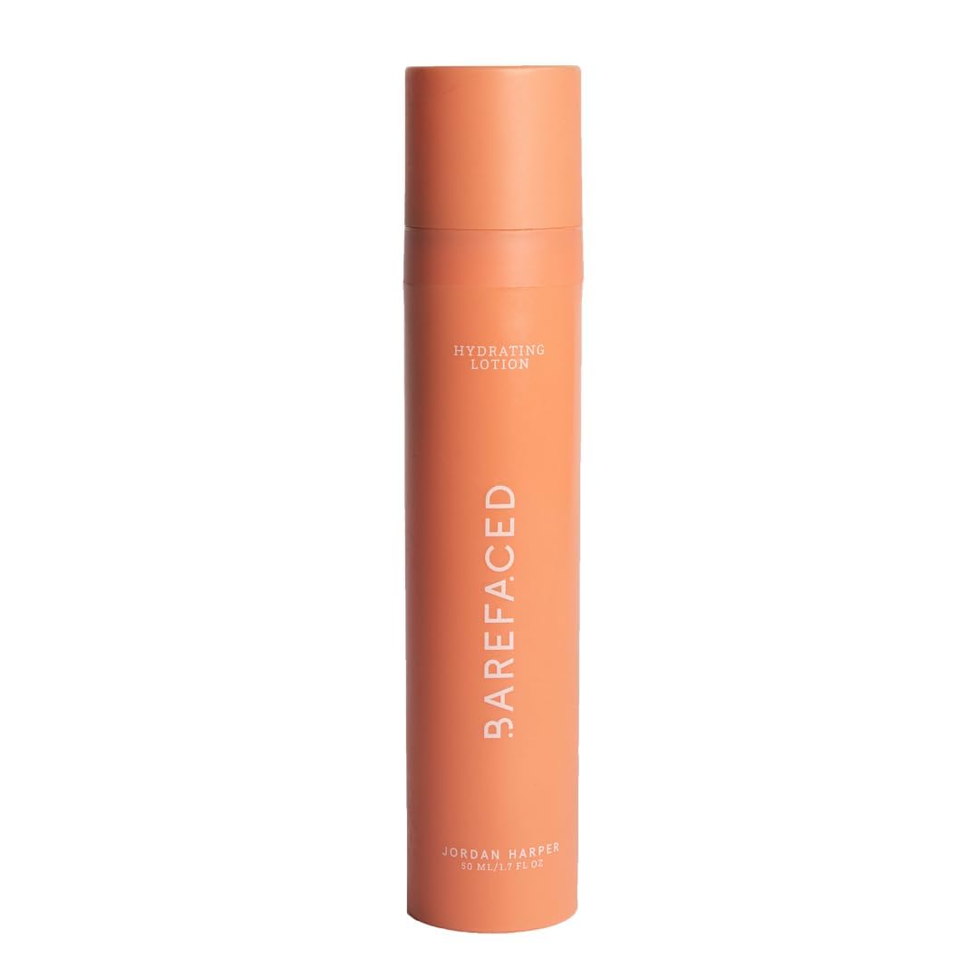 Barefaced Hydrating Lotion bottle illustrating oil-free daily moisture for balanced skin