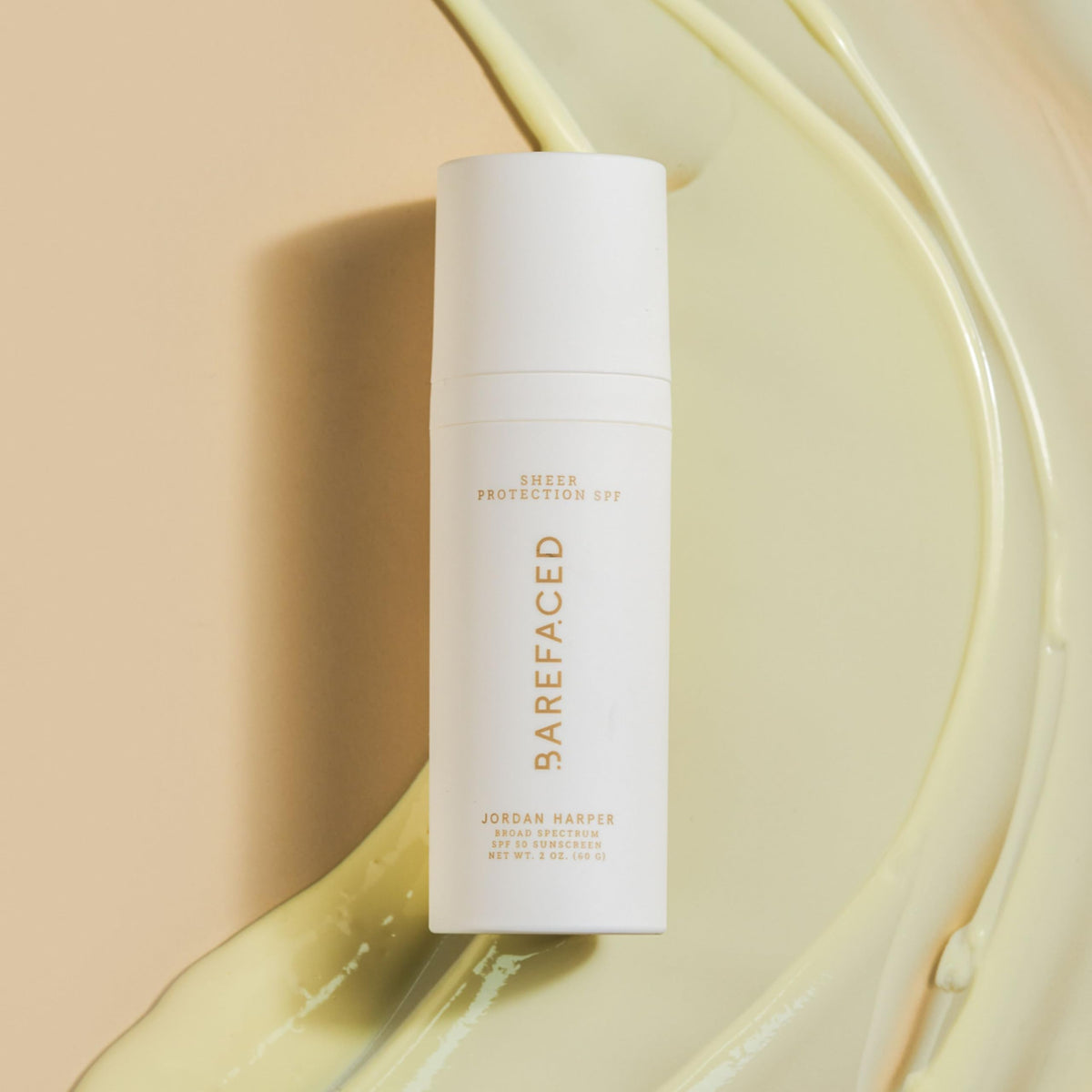 Barefaced Sheer Protection SPF 50+ packaging communicates trusted skincare expertise