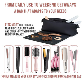 Barefoot Caribou fits flat irons, curling irons, wands, and accessories.