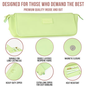 Durable neoprene exterior of Barefoot Caribou travel bag.