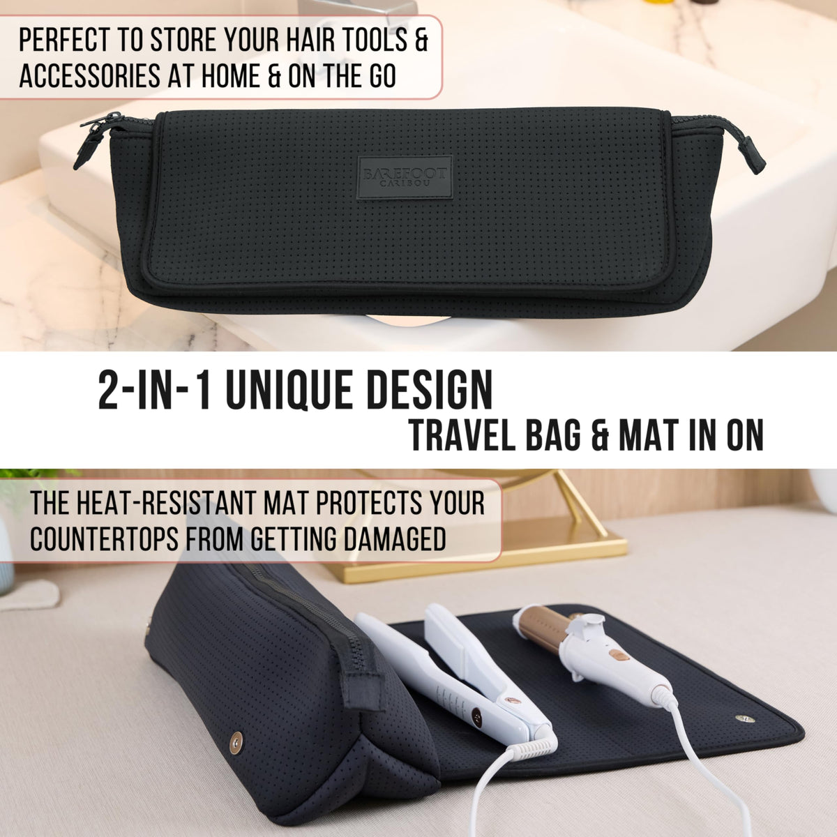 Barefoot Caribou exterior design shows a slim 15.5-inch footprint for larger tools.