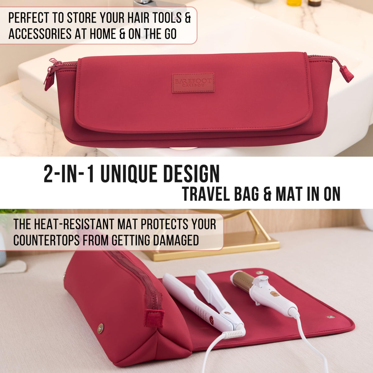 Barefoot Caribou two-in-one design combining bag and surface for versatility