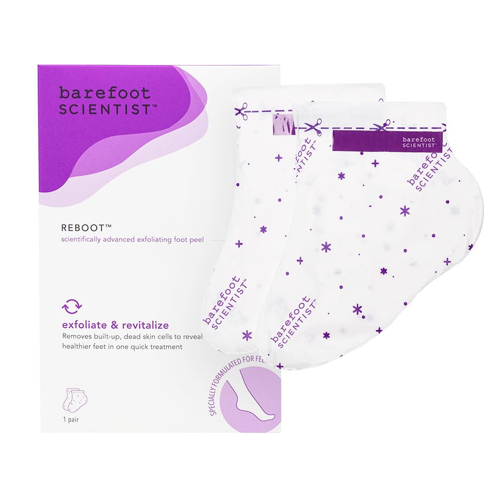 Barefoot Scientist Reboot foot peel booties ready for at-home gentle renewal.