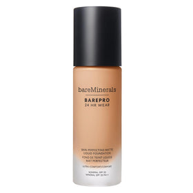 bareminerals BarePro 24HR wear bottle shows lightweight foundation for all-day coverage