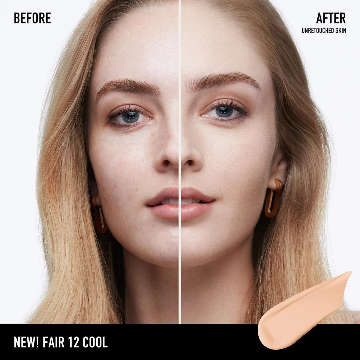 bareminerals Barepro swatch photo reveals full-coverage texture without a heavy feel.