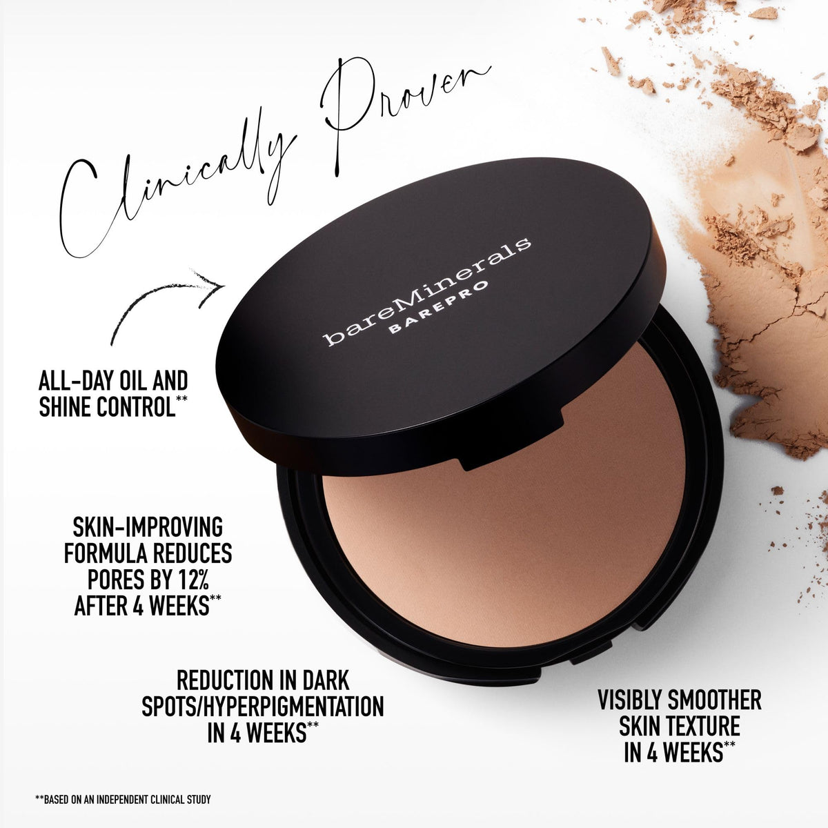 bareminerals barepro included sponge enables quick on-the-go application.