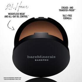 bareminerals barepro powder can be applied wet or dry for customization.
