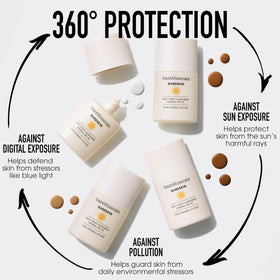 bareMinerals Bareskin Daily Dewy Sunscreen packaging sits alongside clean, travel-friendly design.