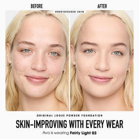 bareMinerals Beautiful Finish Brush travels easily for quick, even makeup application.