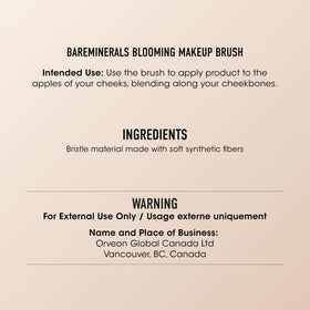 bareMinerals Blooming Brush with dense, ultra-soft synthetic bristles for buildable coverage.