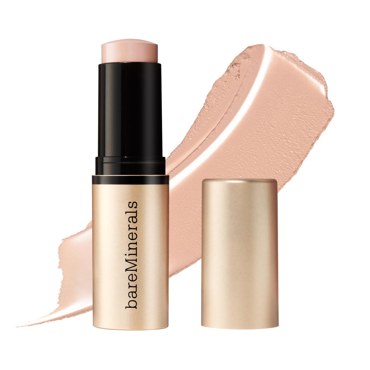 bareMinerals Complexion Rescue Stick Wheat 4.5 application smooth for light, radiant coverage.