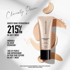 Terra 8.5 swatch shows sheer to light coverage on skin.