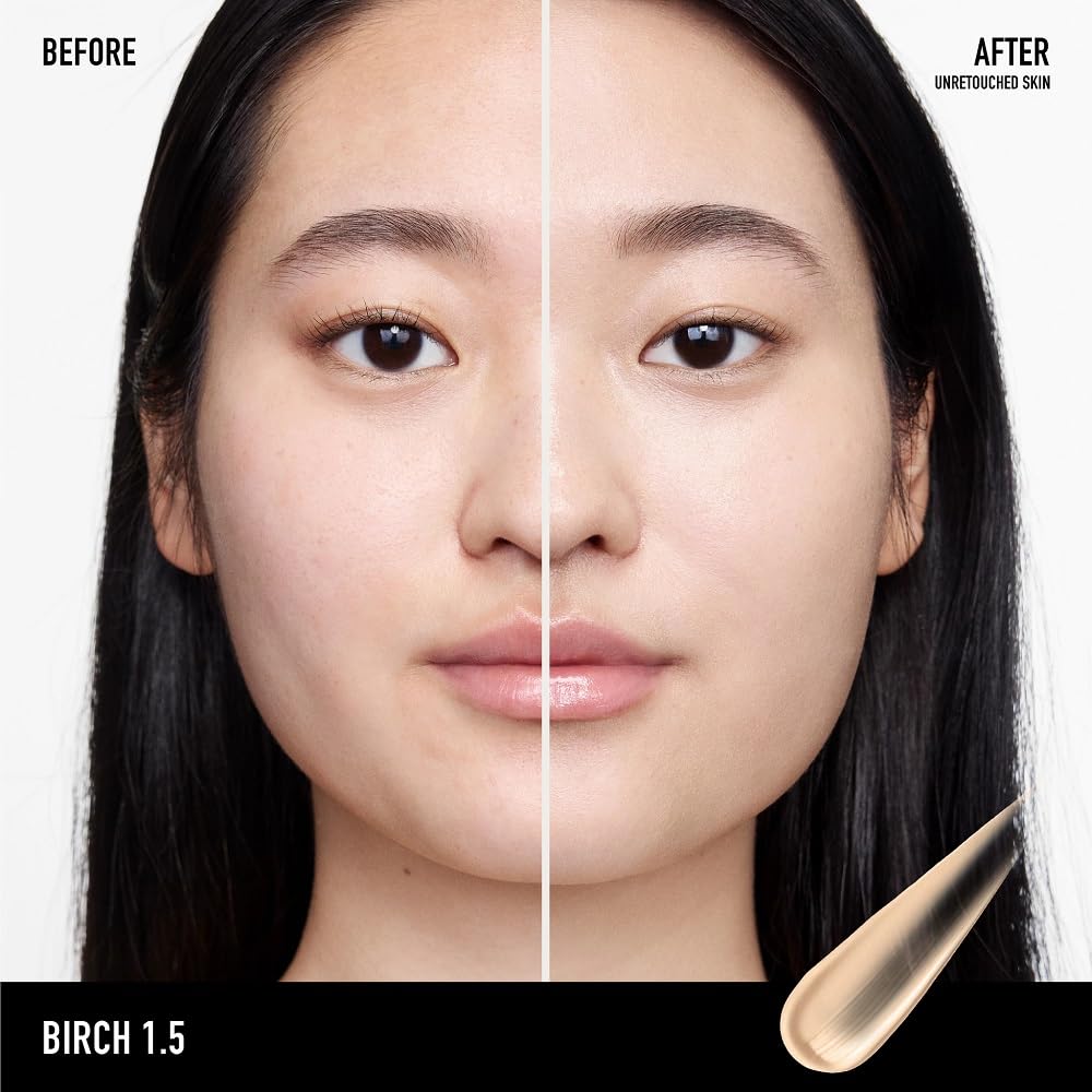bareMinerals Complexion Rescue bottle pump showing lightweight hydration for a dewy finish.