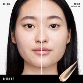 bareMinerals Complexion Rescue bottle pump showing lightweight hydration for a dewy finish.