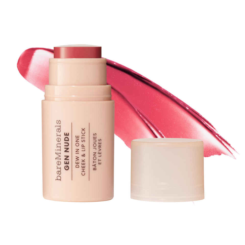 bareMinerals Gen Nude Dew in One Brick It On stick close-up showing creamy color payoff