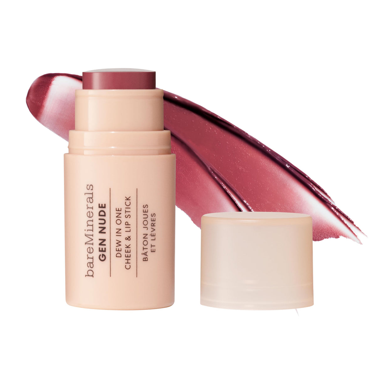 bareMinerals Gen Nude Dew Stick Berry Me Merlot swatch for natural color