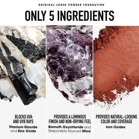 BareMinerals long-wearing buildable coverage swatch on hand