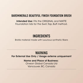 bareMinerals Luxe Performance brush in use for a flawless foundation finish