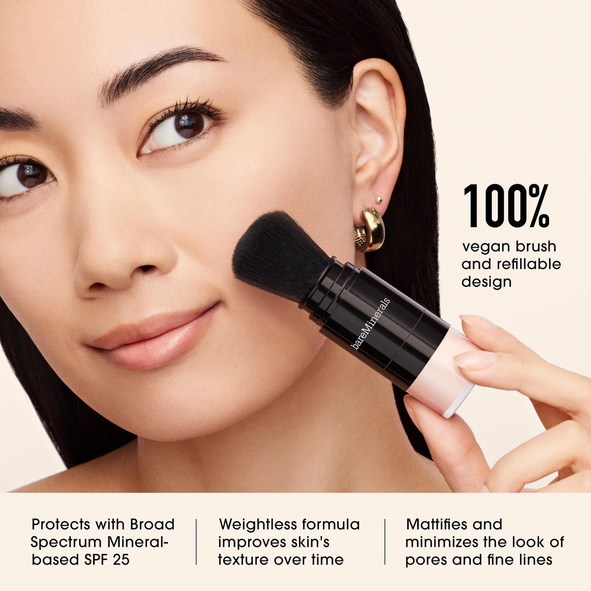 bareMinerals Mineral Veil vegan and cruelty-free packaging label