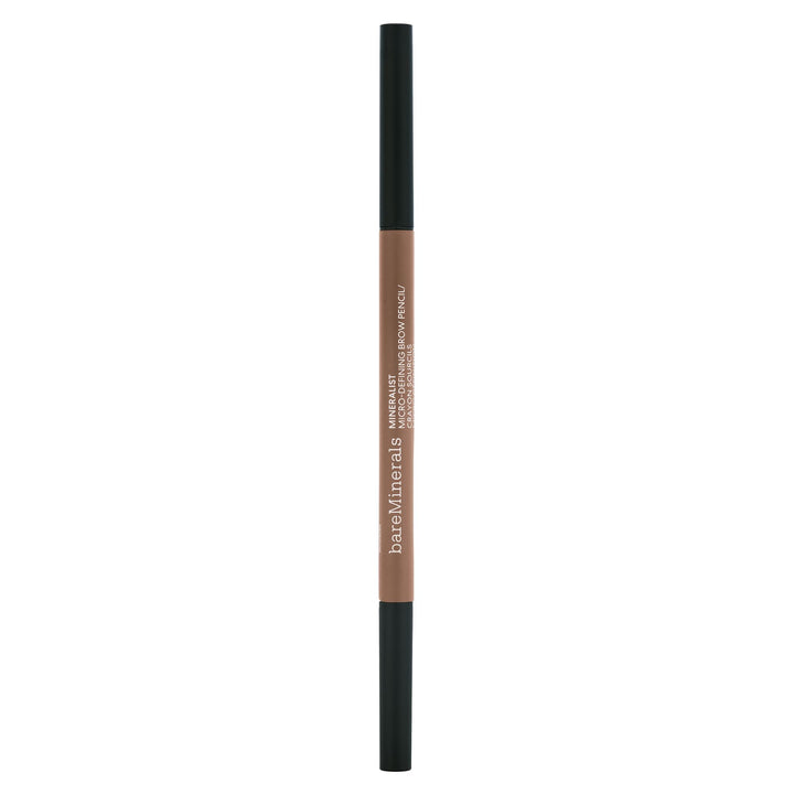 bareMinerals Mineralist brow pencil packaging highlights vegan, cruelty-free branding for easy styling.