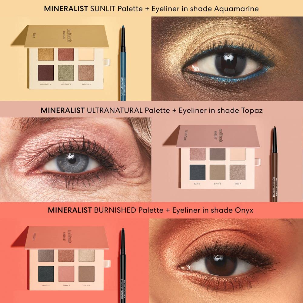 BareMinerals Mineralist Lasting Eyeliner nourishes with Avocado Oil and Aloe Vera during wear.