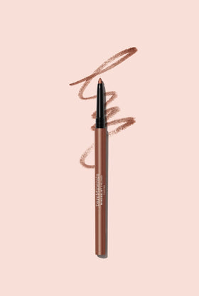 BareMinerals Mineralist Lasting Eyeliner copper application shows smooth blending before setting