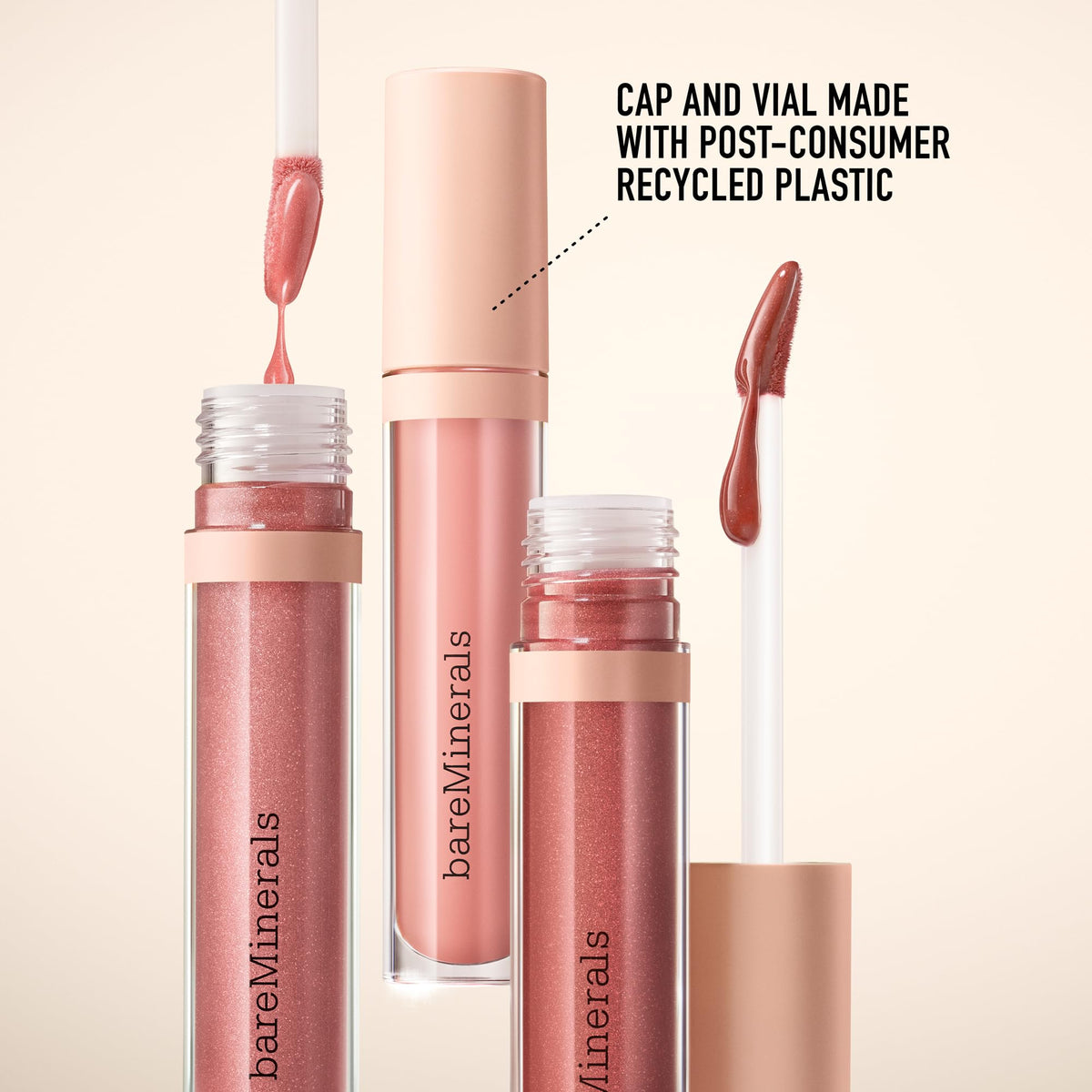bareMinerals Mineralist Lip Gloss-Balm layered over lipstick for added shine.
