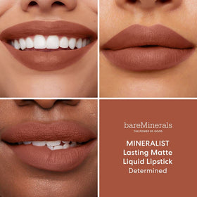 bareMinerals Mineralist moisture-lock formula keeps lips hydrated and comfortable.