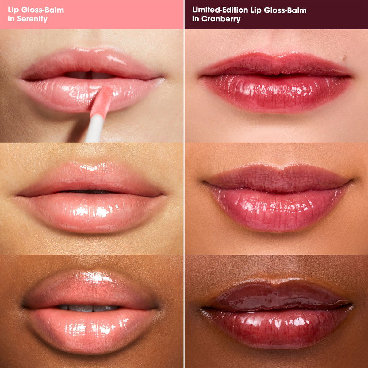 BareMinerals Mineralist Serenity Cranberry lip gloss-balm provides non-sticky comfort for hydrated lips