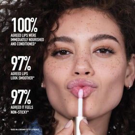 bareMinerals Nourishing Lip Oil with hyaluronic acid for lasting moisture.