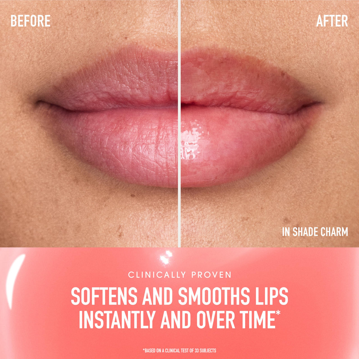 bareMinerals Nourishing Lip Oil wand applying with precise coverage.