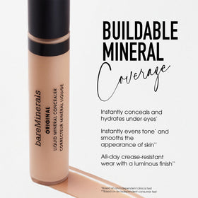 bareMinerals Concealer creamy texture provides lightweight, comfortable wear.