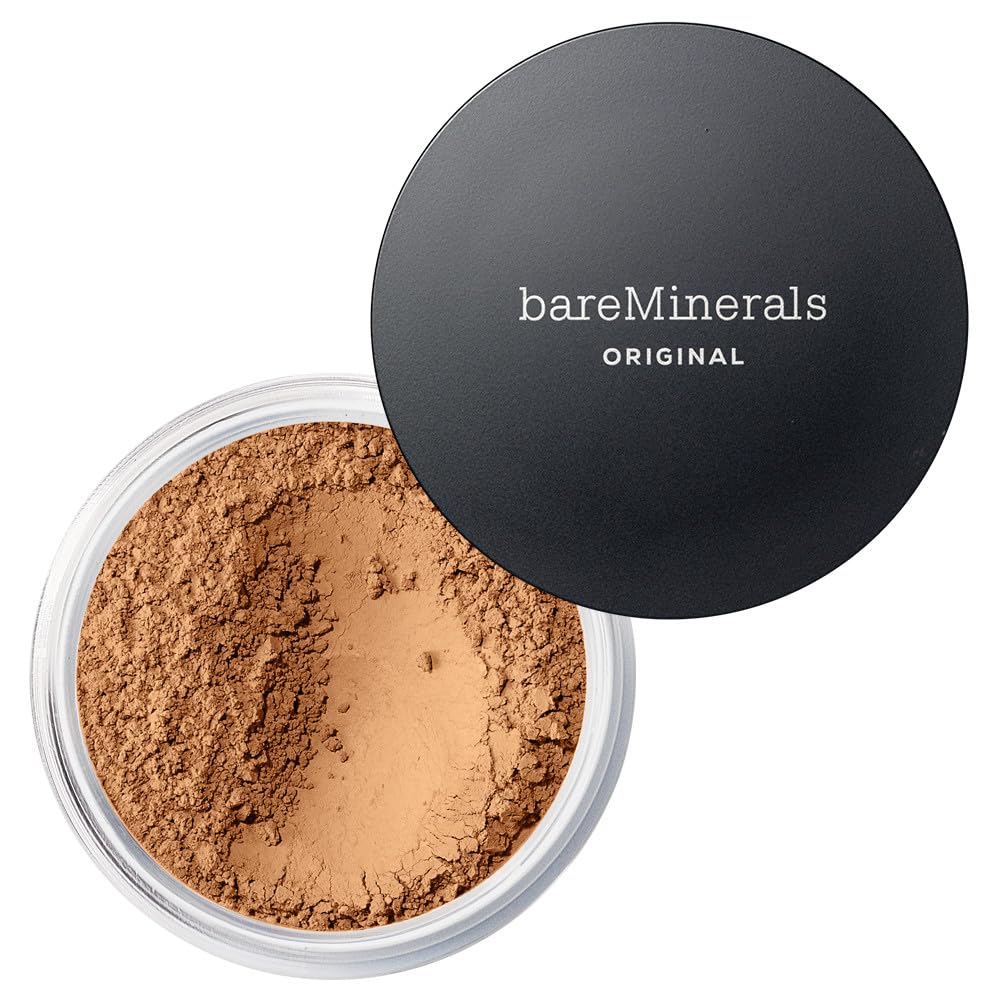 BareMinerals Original Loose Powder Foundation SPF 15 Neutral Tan 21 compact for lightweight coverage.