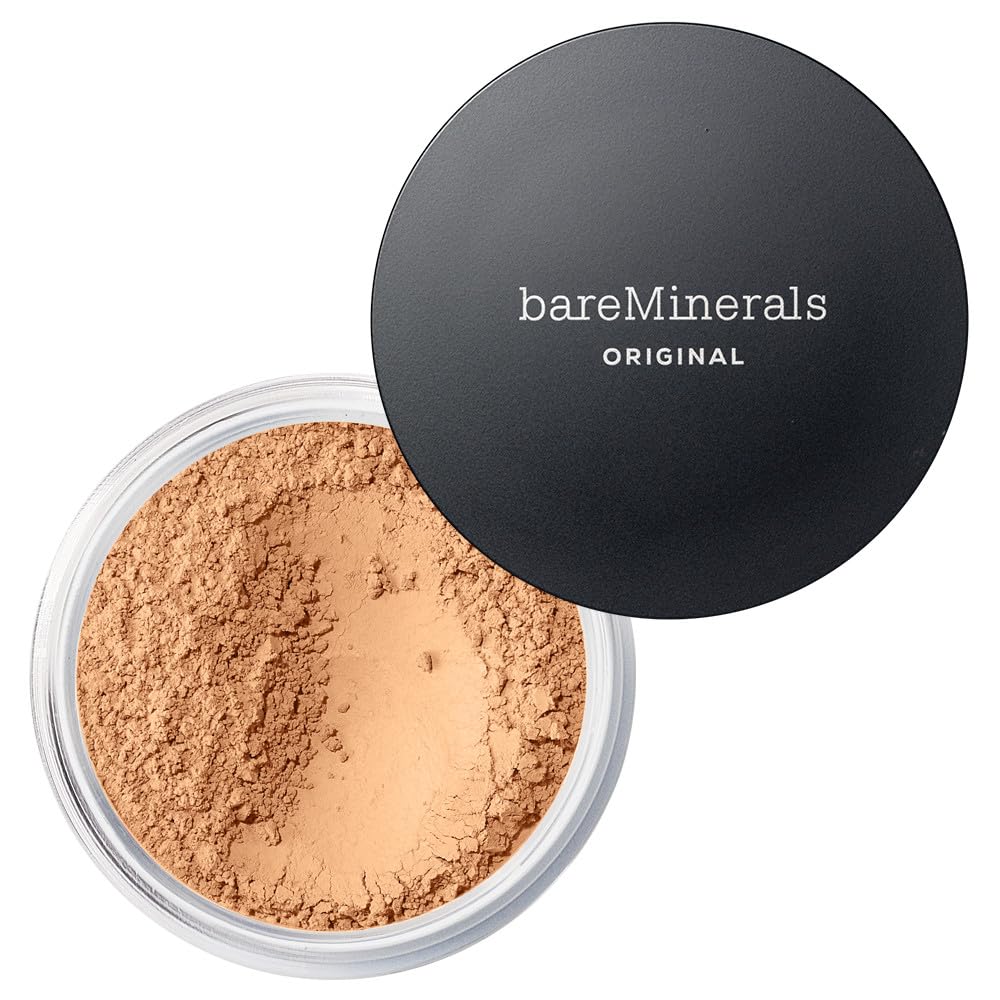bareMinerals Original Loose Powder Foundation SPF 15 Tan Nude 17 bottle with natural-looking coverage