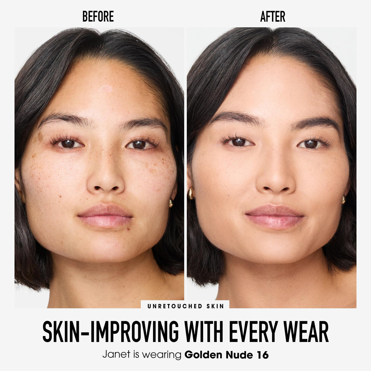 bareMinerals Original Foundation in Golden Nude 16 being applied for even coverage