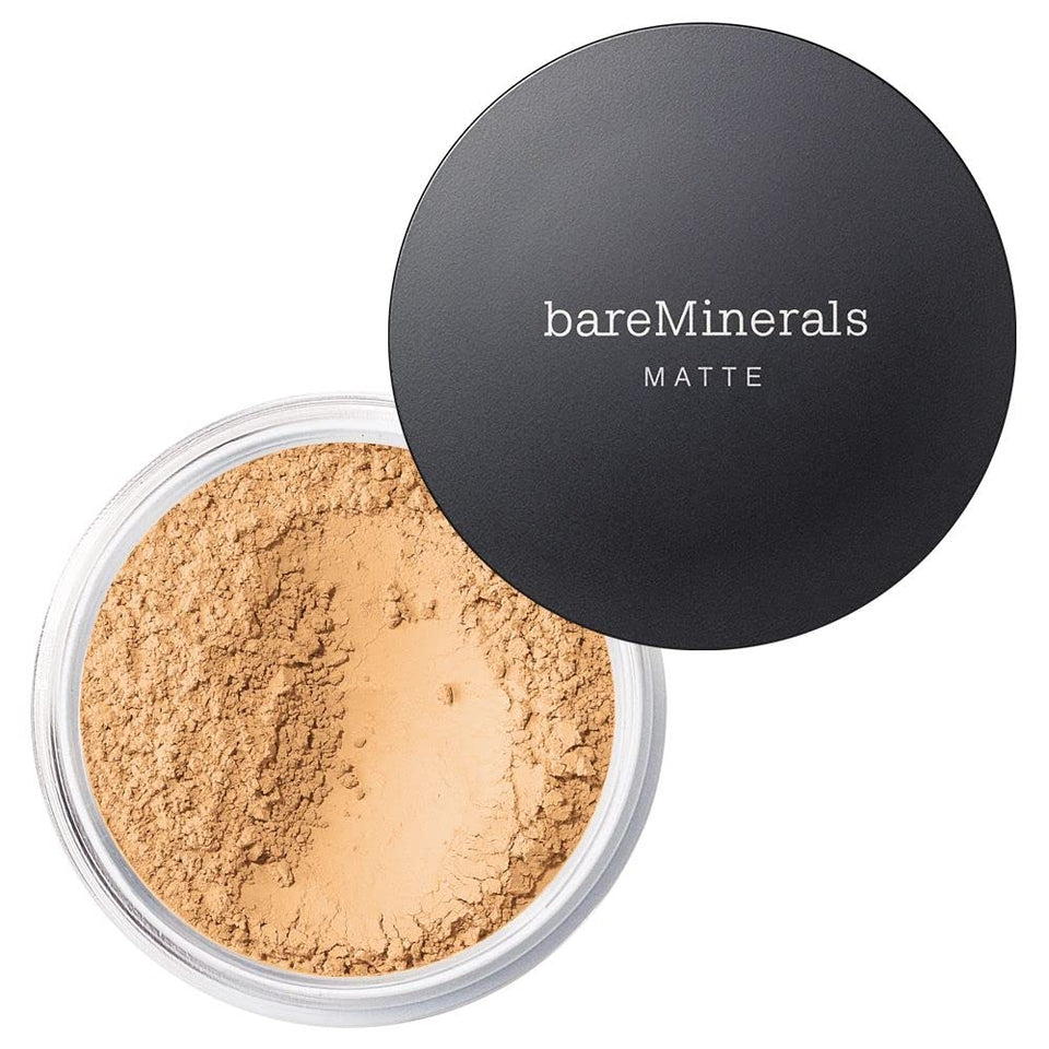 bareMinerals Original Matte Foundation bottle with SPF 15, shade 14 Golden Medium.