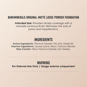 bareMinerals Original Matte Foundation 16 Golden Nude, suitable for photos and everyday wear.