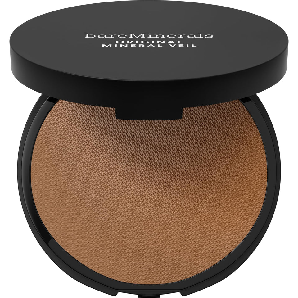 bareMinerals Original Pressed Mineral Veil in Sheer Tan, lightweight finish for lasting makeup