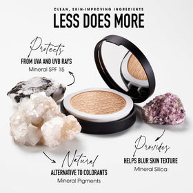 bareMinerals Original Pressed Powder dermatologist-tested formula suitable for sensitive skin.