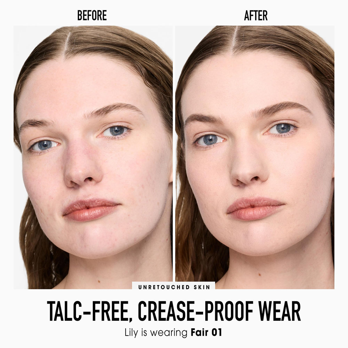 Applying with a brush for a smooth, blendable finish on the skin.