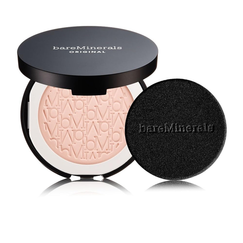 BareMinerals Original pressed powder compact with luminous finish and SPF 15 protection.