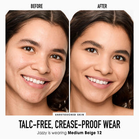 bareMinerals Original swatches on skin show natural tone and buildable coverage.