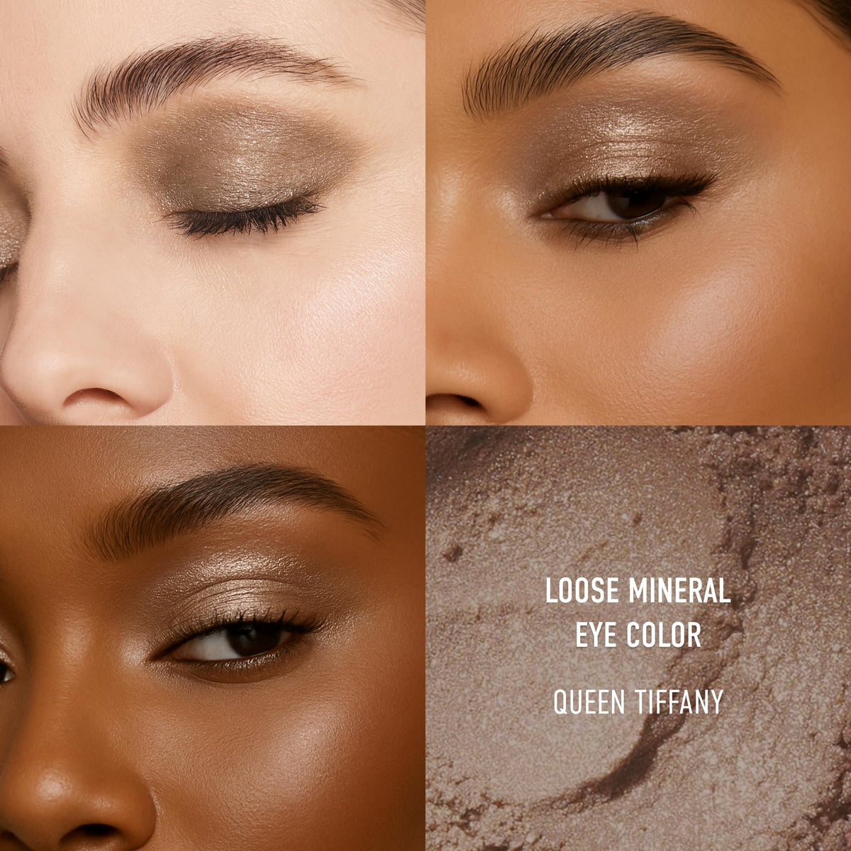 BareMinerals Queen Tiffany swatch displaying metallic sheen for statement lids.