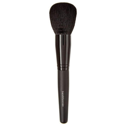 BareMinerals Supreme Finisher powder brush applying a sheer setting powder finish.